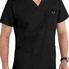 Hot sale short sleeve stretched OEM service clinic wear men's medical scrub uniforms