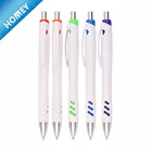 Promotional item China white barrel high quality smooth writing plastic ball pen