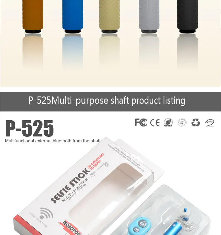 self-photographed with soft foam grip selfie stick with the trigger