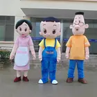 Factory profession custom people doll family mascot costume boy doll on sales