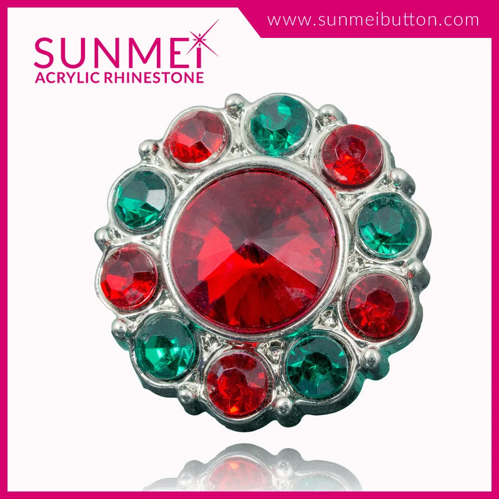 Decorative Professional Crystal Rhinestone Buttons Flat Back