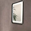 Norhs framed design black color bathroom mirror with lights for vanity