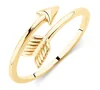 2018 Fashion Design Steel and Gold Sweet Arrow Wrap Ring In 10kt Yellow Gold