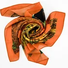 Silk Branded Scarves 100% Pure Silk Twill Scarf Printing Branded Scarves