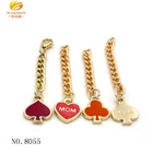 Personalized custom made round brand logo engraved metal charms