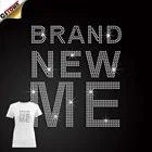 Brand new me crystal custom iron on transfers hot fix rhinestone letter