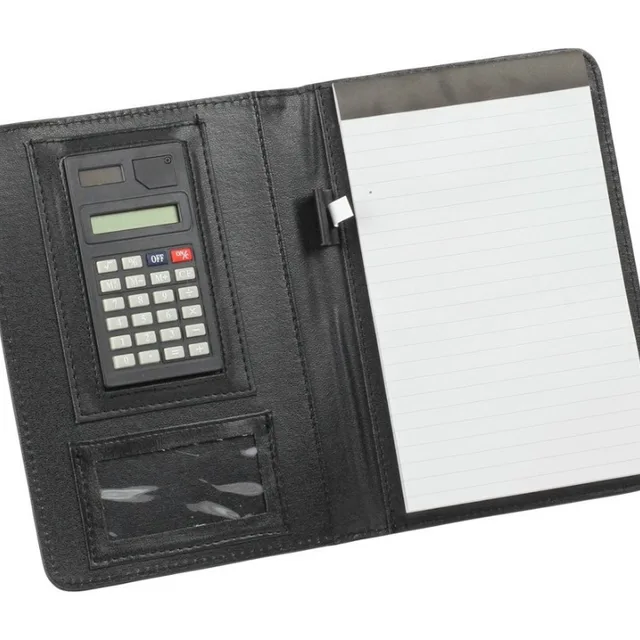 Popular Wholesale High Quality Calculator New Faux Leather Business Folder