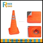 70cm orange red highest reflective water proofing roadway safety sign folding traffic cones