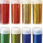 Bulk Sequins 2Oz Square Plastic Shaker Bottles Glitter Powder, Bulk Shiny Body Glitter Powder