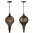 Vintage Metal Hollow Out Pendant Lamp Indoor Lighting Ceiling Lamps With Chain Cable Moroccan Lights