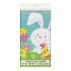 Egg and Rabbit Design Plastic Disposable Easter Tablecloth