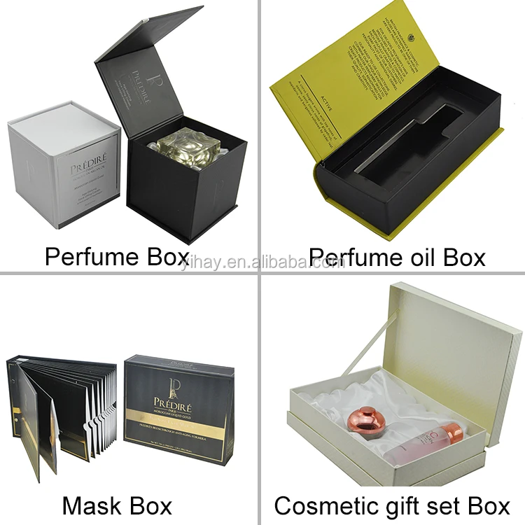 2019 black color printing small empty package cosmetics paper