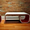 Hot! Special shaped innovative modern acrylic white console table