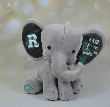 personalized stuffed elephant