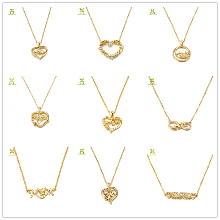 silver plated heart name mom pendant necklace with birthstone