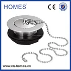 Chrome Plated Bathtub Water Drainer Push Plug Waste