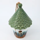 Bird cages decoration factory ceramic pet cage bird house for garden decoration