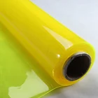 blue/yellow color transparent pvc soft plastic film for package