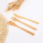 2019 sell wholesale tableware disposable bamboo products knife fork spoon set