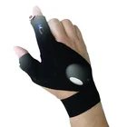 Fingerless LED Flashlight Darkness Camping Hiking Magic Safety Hand Work Fishing Gloves