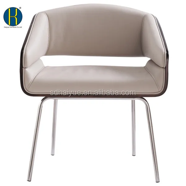 Modern Wooden Seat Chrome Metal legs Replica Designer Plywood LCM Lounge Chairs HY3010