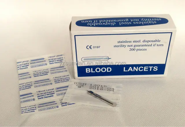 safety twist steel blood lancets for baby and adult