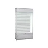 Lockable Mobile Accessories Glass Display Showcase Cabinet With MDF Slatwall Backing
