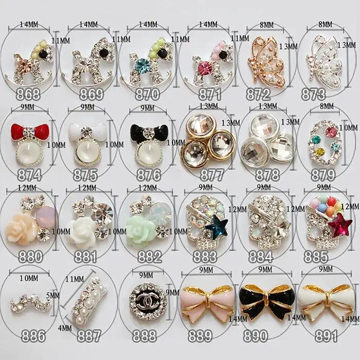 New rhinestone top quality 3d mold nail design