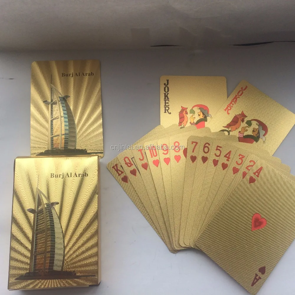 24k gold foil poker playing card,special poker cards for game