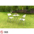 Outdoor Cheap Plastic Round White Plastic Folding Dining A Chair And A Folding Table
