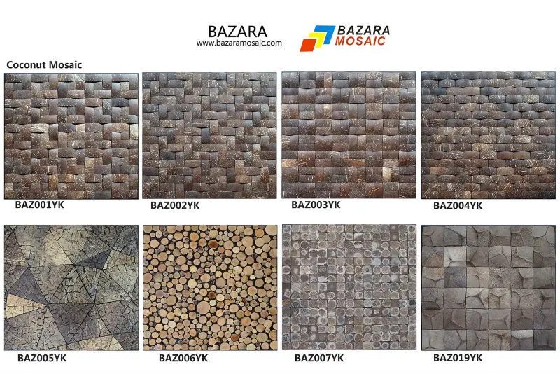 Coconut shell Mosaic