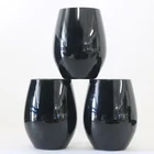Ready To Ship Plastic Wine Cup Black Wine Glass