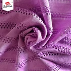 Good wash through possibility eyelet jacquard 90 polyester 10 spandex fabric