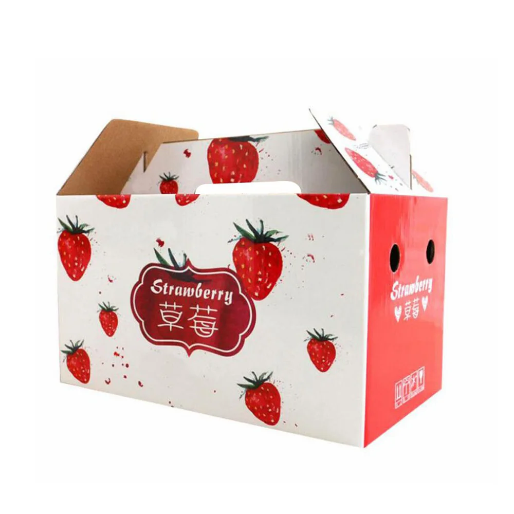custom fresh fruit corrugated carton gift box packaging elegant