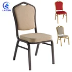 Factory direct sale hotel stacking chair best quality aluminum metal banquet hall wedding chair