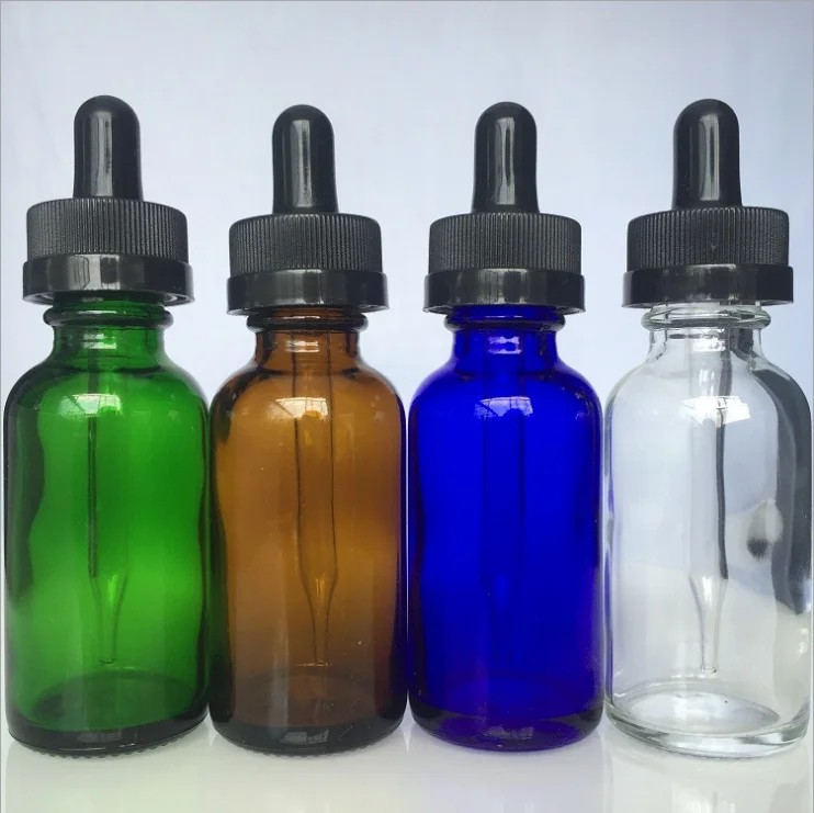 30ml boston round glass essential oil bottles with dropper