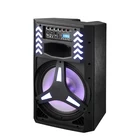 Polinata 15 inch & 2x15 inch Colored LED light BT Multimedia Power Amplifier for Active Plastic Dj speaker Box