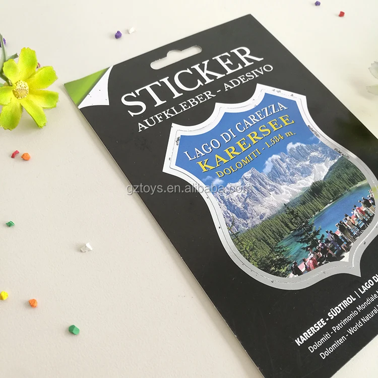 Custom post card sticker paper label with coloring printing and handhole
