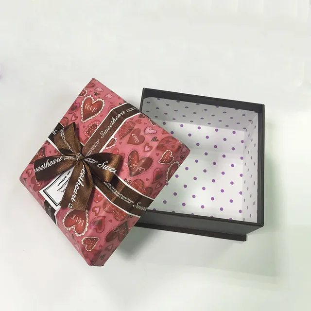 ribbon bow decoration cardboard empty gift boxes