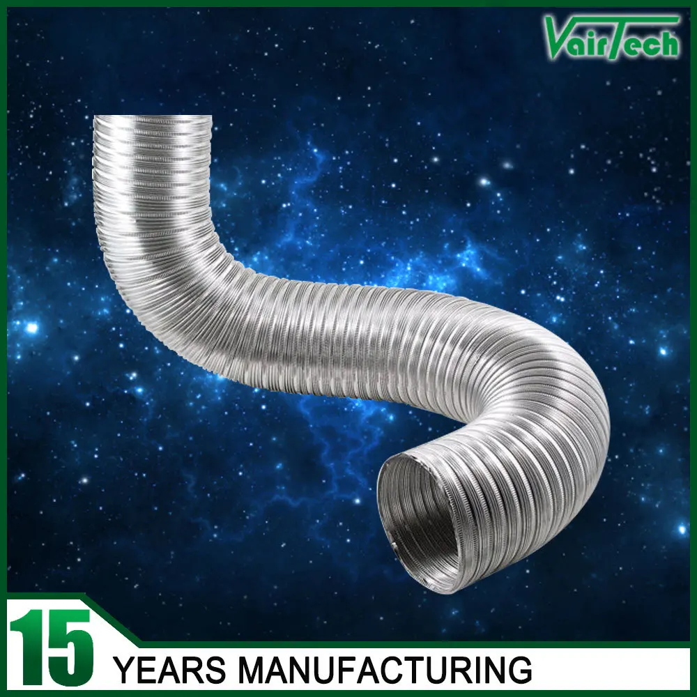 High Quality Semirigid Aluminum Flexible Hose 6 Inches Air Conditioner Drain Pipe For Kitchen