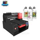 Double XP600 Heads Plus varnish led Flatbed 12 Colors T shirt UV Textile Inkjet Printer A3 plus With Faster Speed