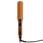 Flat iron and PTC Ceramic Plate LCD Display and Ergonomic Handle hair straightener
