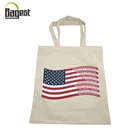 100% natural printed calico canvas shopping tote cotton bag
