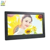 10.1 inch touch screen battery operated white digital photo album frame with logo media player
