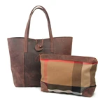 Vintage style fashionable lady leather tote bags