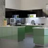 African Project Modular Kitchen Design Green Kitchen Cabinet
