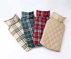 Waterproof plaid Dog Winter Vest Jacket Coat Dog Clothes Winter