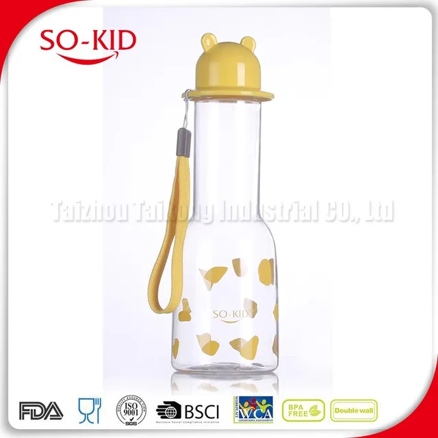 eco-friendly clear water bottle with covers