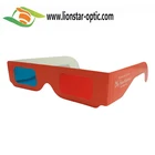 Colorful Newspaper 3D Glasses Red Blue Glasses , 3D Picture Red Cyan Anaglyph 3D Glasses