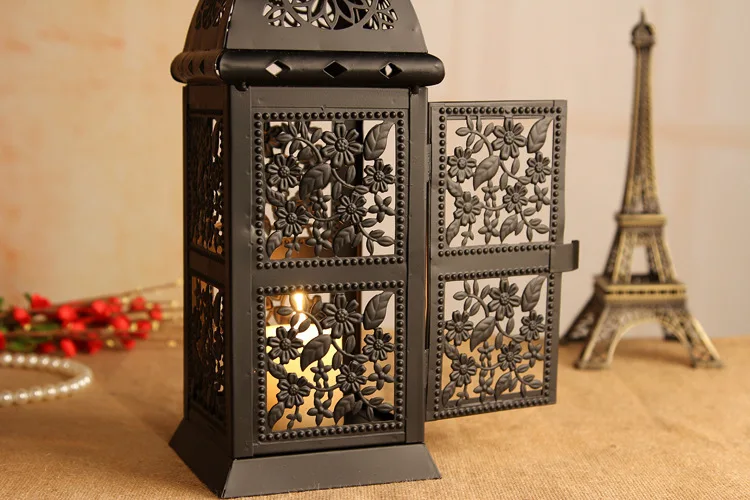 YS-R277 Iron Candlestick European retro lantern ornaments decorate wedding gifts gift